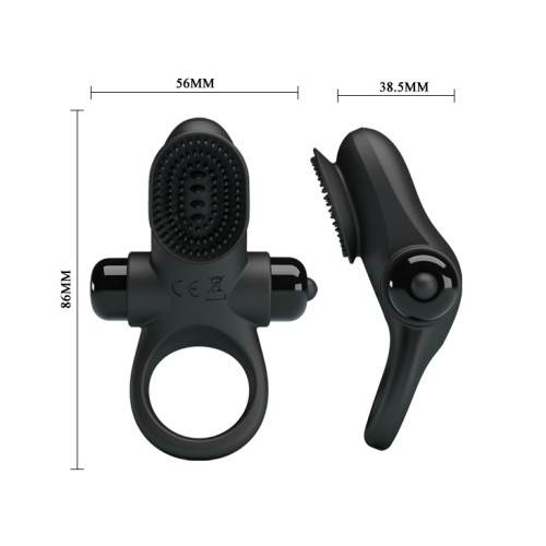 Эрекционное кольцо Pretty Love Vibrant Penis Ring II Black