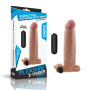 Удлиняющая насадка на пенис LoveToy Pleasure Extender Sleeve Vibro 2 Телесная