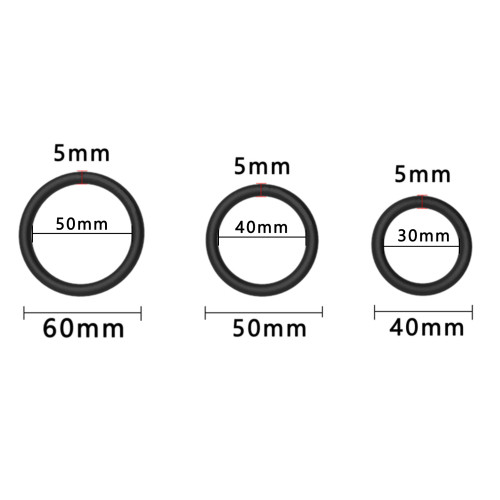 Эрекционные кольца Erospace Men’s Play Set Of 3 Cock Rings B7