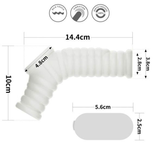 Насадка на член LoveToy Vibrating Wave Knights Ring With Scrotum Sleeve White