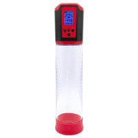 Автоматическая вакуумная помпа Men Powerup Passion Pump Red, LED-табло, перезаряжаемая, 8 режимов