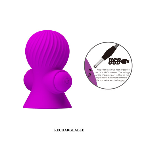 Вакуумная помпа для сосков Pretty Love Nipple Sucker Purple