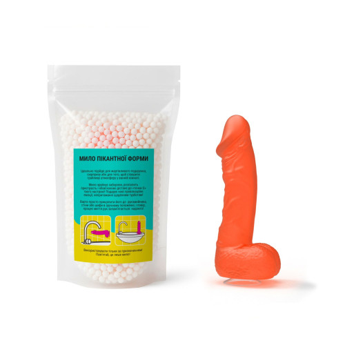 Крафтовое мыло-член с присоской Чистий Кайф LARGE Orange, натуральное