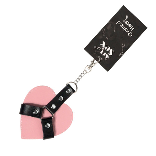 Брелок на карабине для ключей Art of Sex Chained Heart, Розовый