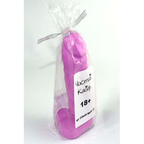 Крафтове мило-член із присоскою Чистий Кайф Фіолетове L