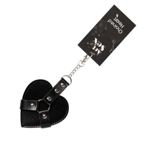 Брелок на карабине для ключей Art of Sex Chained Heart, Черный