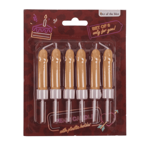 Свечи в виде пениса OOTB Penis Candles Flesh, 6 шт.