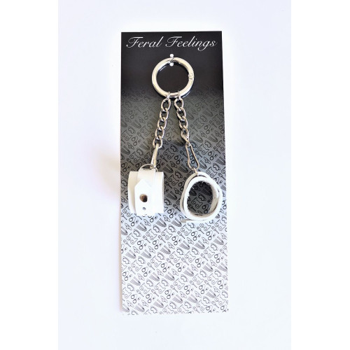Брелок Наручники Feral Feelings Білий