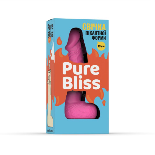 Свеча в виде члена Pure Bliss MINI Pink 15 см