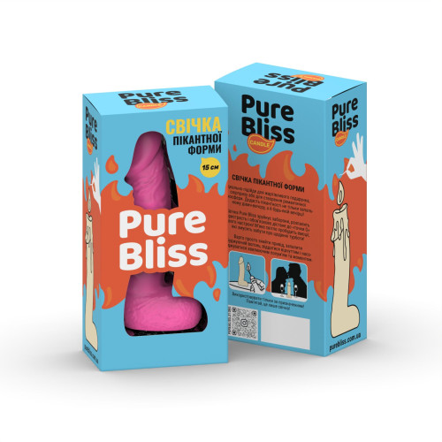 Свеча в виде члена Pure Bliss MINI Pink 15 см