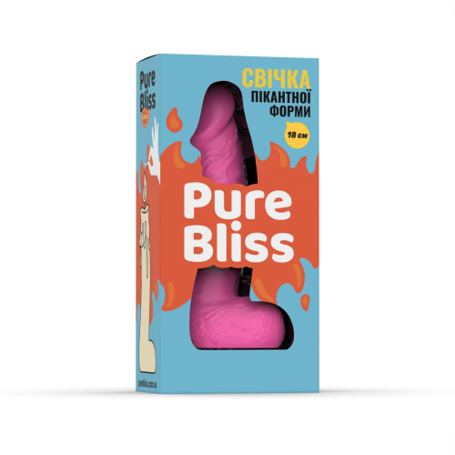 Свеча в виде члена Pure Bliss BIG Pink18 см