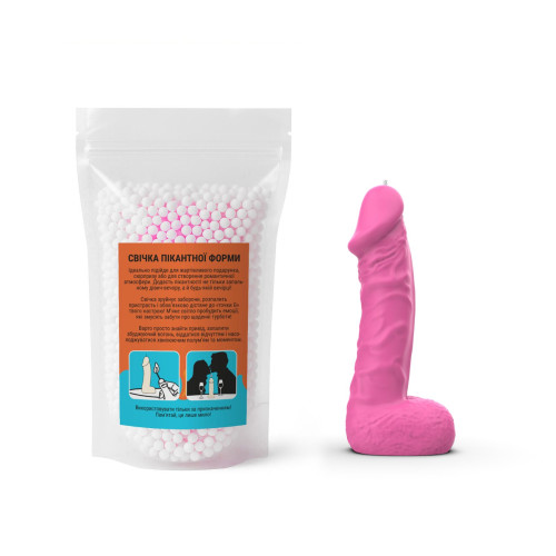 Свеча в виде члена Чистий Кайф LARGE Pink