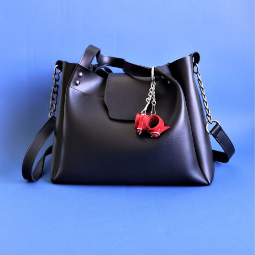 Брелок Наручники с пряжкой Feral Feelings Красный