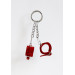 Брелок Наручники с пряжкой Feral Feelings Красный