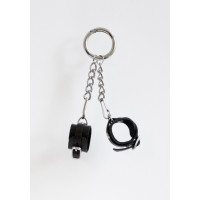 Брелок Наручники с пряжкой Feral Feelings Черный