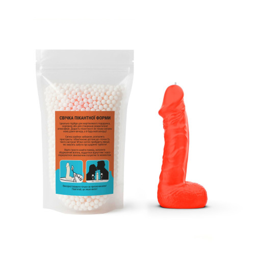 Свеча в виде члена Чистий Кайф LARGE Orange