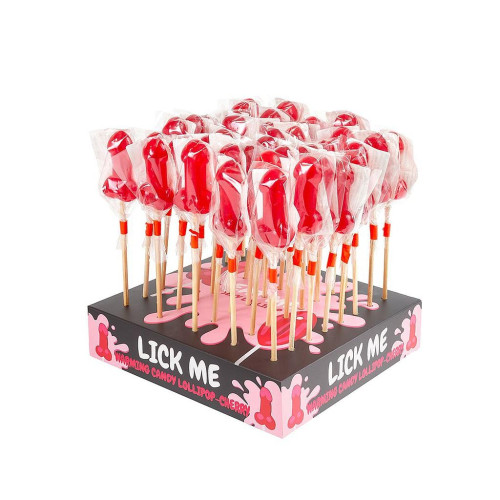 Леденец Cherry Candy Penis Lollipop With Spicy Warming Effect, 25 г