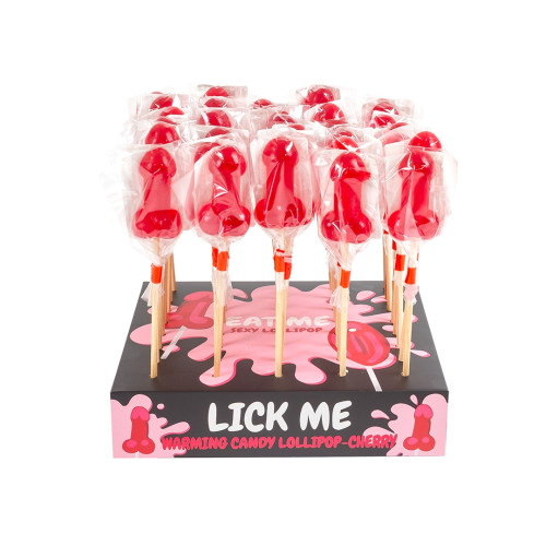 Леденец Cherry Candy Penis Lollipop With Spicy Warming Effect, 25 г
