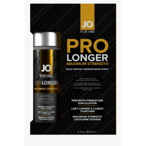 Пролонгировочный спрей JO Prolonger Spray with Lidocaine (60 мл), не содержит минеральных масел