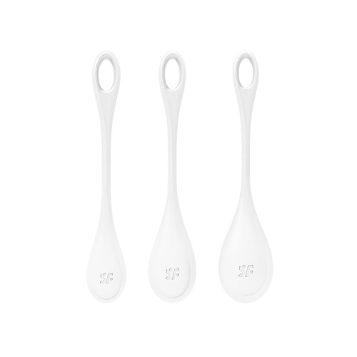 Набор йони бусин Satisfyer Yoni Power 1 White, диаметр 2-2,5-3см, вес 22-46-74гр