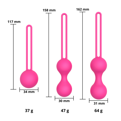 Набір вагінальних кульок Erospace Sweet Play Kegel Balls Set A12