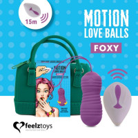 Вагинальные шарики с жемчужным массажем FeelzToys Motion Love Balls Foxy с пультом ДУ, 7 режимов Вагинальные шарики с жемчужным массажем FeelzToys Motion Love Balls Foxy с пультом ДУ, 7 режимов