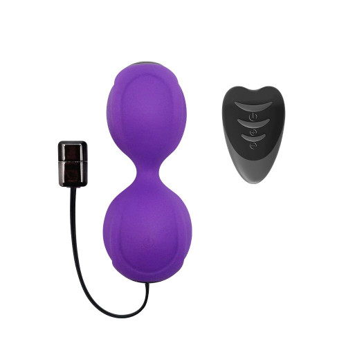 Вагінальні кульки з вібрацією Adrien Lastic Kegel Vibe Фіолетовий