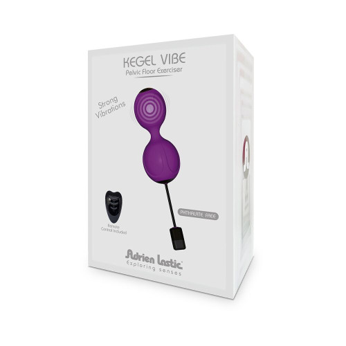 Вагінальні кульки з вібрацією Adrien Lastic Kegel Vibe Фіолетовий