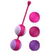 Вагинальные шарики Liebe Kewos — Cerise/Candy Violet, 5 шариков в комплекте, 15, 25, 35, 45 и 55 г