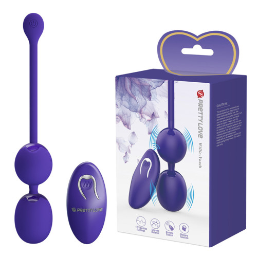 Вагинальные виброшарики Pretty Love Willie Vibrating Kegel Balls Blue