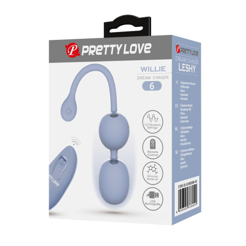 Вагінальні віброкульки Pretty Love Willie Vibrating Kegel Balls Light Blue