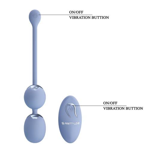 Вагінальні віброкульки Pretty Love Willie Vibrating Kegel Balls Light Blue