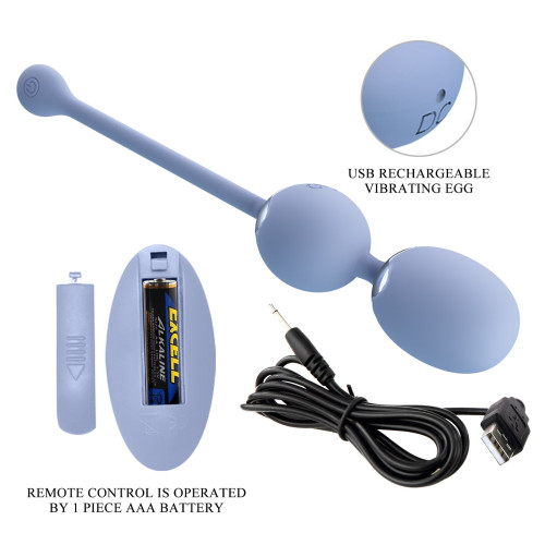 Вагінальні віброкульки Pretty Love Willie Vibrating Kegel Balls Light Blue