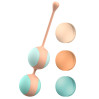 Вагинальные шарики Liebe Kewos - Peach/Mint, 5 шариков в комплекте, 15, 25, 35, 45 и 55 г