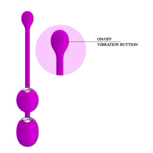 Вагинальные виброшарики Pretty Love Willie Vibrating Kegel Balls Purple