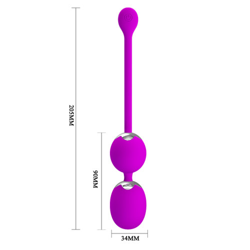 Вагинальные виброшарики Pretty Love Willie Vibrating Kegel Balls Purple