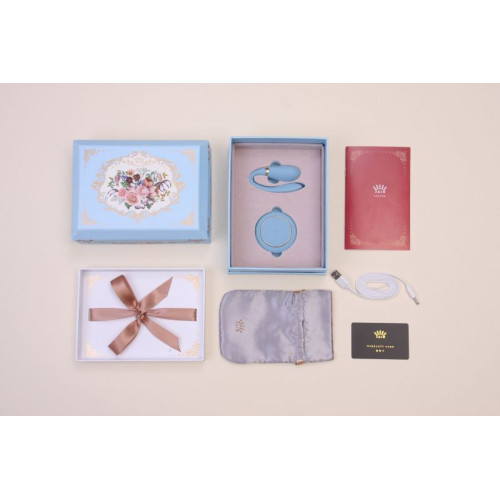 Вібромасажер для пар з функцією керування зі смартфона Zalo Fanfan Set Блакитний