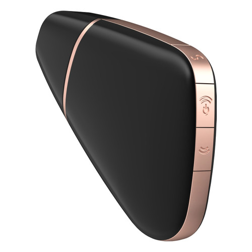 Вакуумный клиторальный стимулятор Satisfyer Love Triangle Черный с управлением через интернет