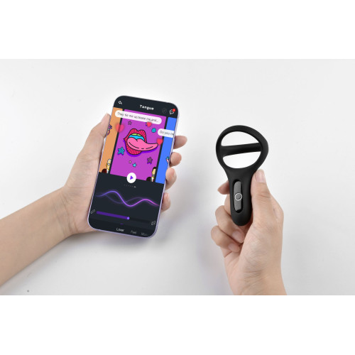 Двойное эрекционное кольцо Magic Motion Fun Town Rise Черное