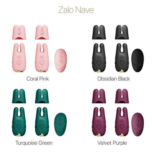 Смарт-вибратор для груди Zalo - Nave Coral Pink, пульт ДУ, работа через приложение