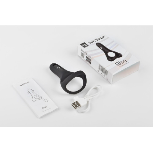 Двойное эрекционное кольцо Magic Motion Fun Town Rise Черное