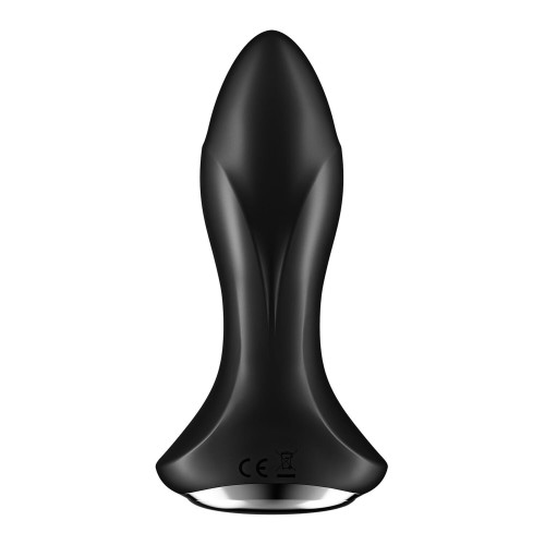 Анальная смарт-вибропробка с жемчужным массажем Satisfyer Rotator Plug 1+ Black