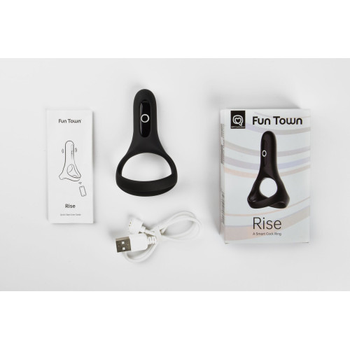 Двойное эрекционное кольцо Magic Motion Fun Town Rise Черное