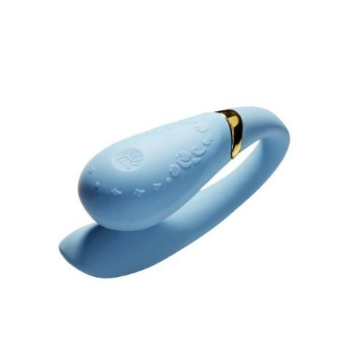 Вибромассажер с функцией управления со смартфона Zalo Fanfan Голубой