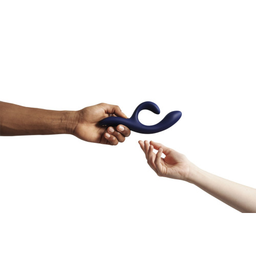 Смарт вибратор-кролик We-Vibe Nova Midnight Blue, эргономичный, регулируемый угол наклона ствола