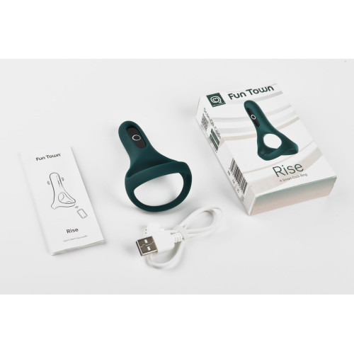Двойное эрекционное кольцо Magic Motion Fun Town Rise Зеленое