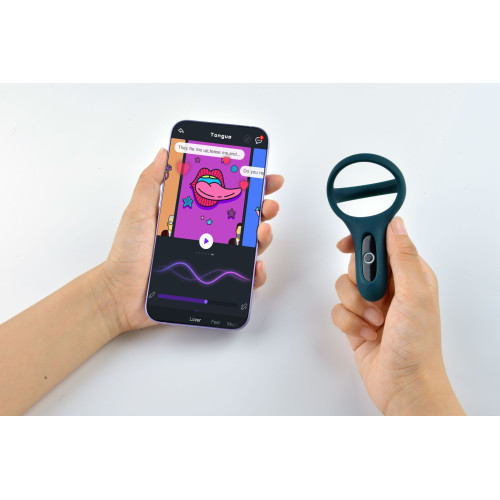 Двойное эрекционное кольцо Magic Motion Fun Town Rise Зеленое