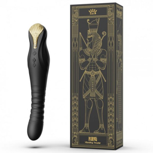 Вибромассажер с фрикциями и управлением со смартфона Zalo King Черный