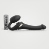 Безременный вибрострапон с вакуумной стимуляцией Strap-On-Me MULTI ORGASM Black S, регулируемый