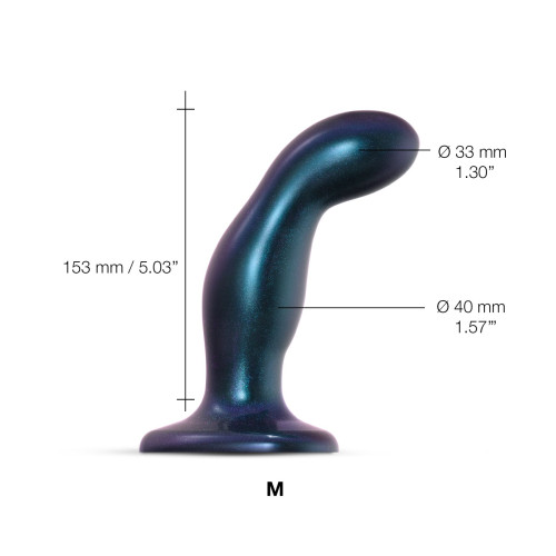 Дилдо Strap-On-Me DILDO PLUG SNAKY METALLIC BLUE, размер M